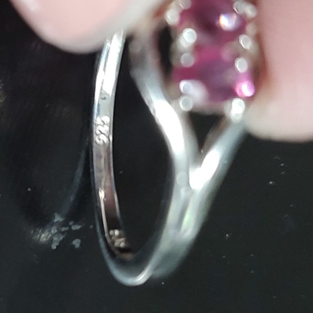 Silver Rhodolite Garnet Ring - Picture 7 of 7